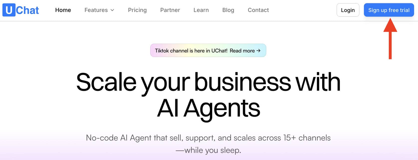 Sign up with UChat