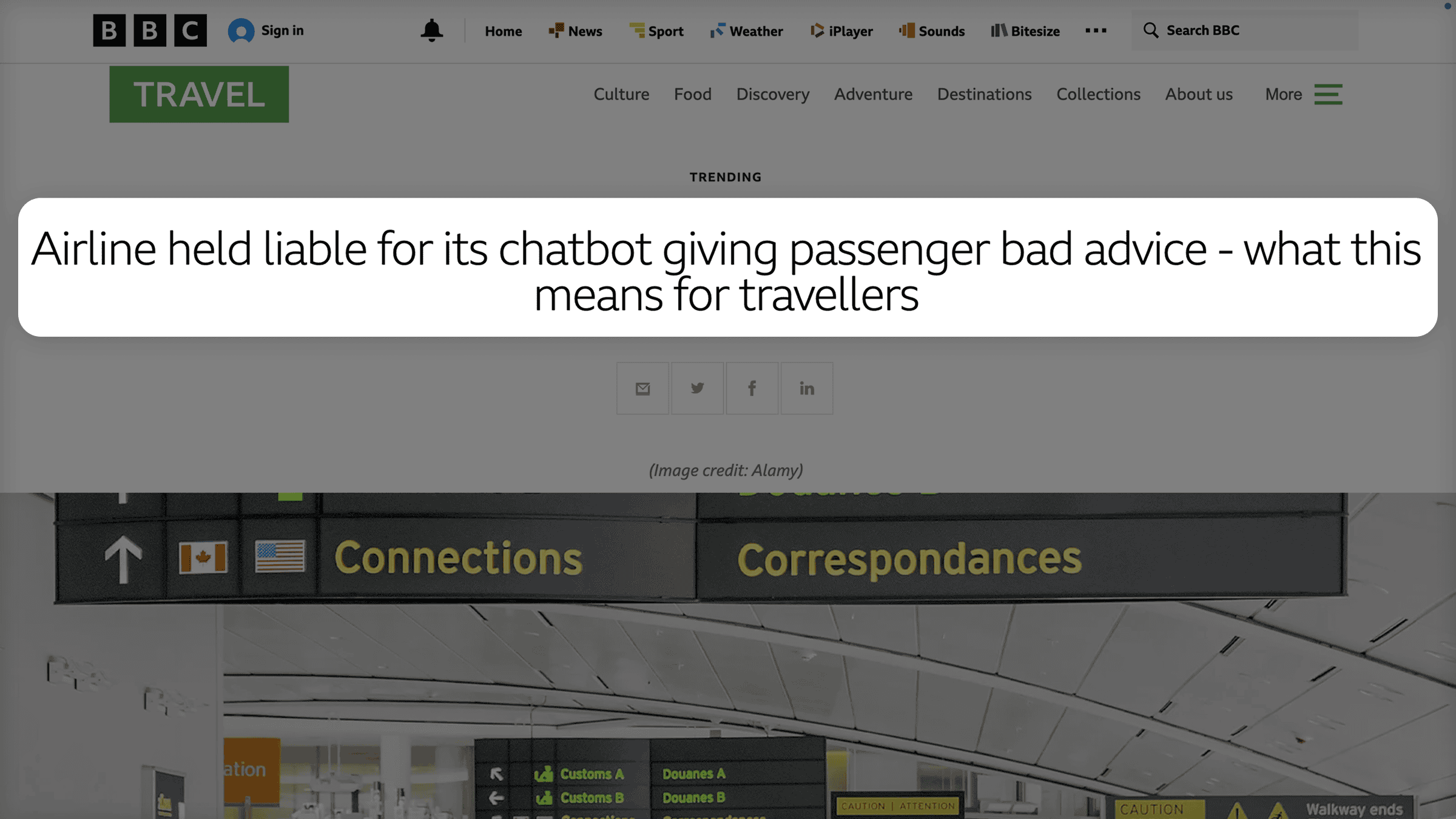 Chatbot giving wrong information - consequences for an airline
