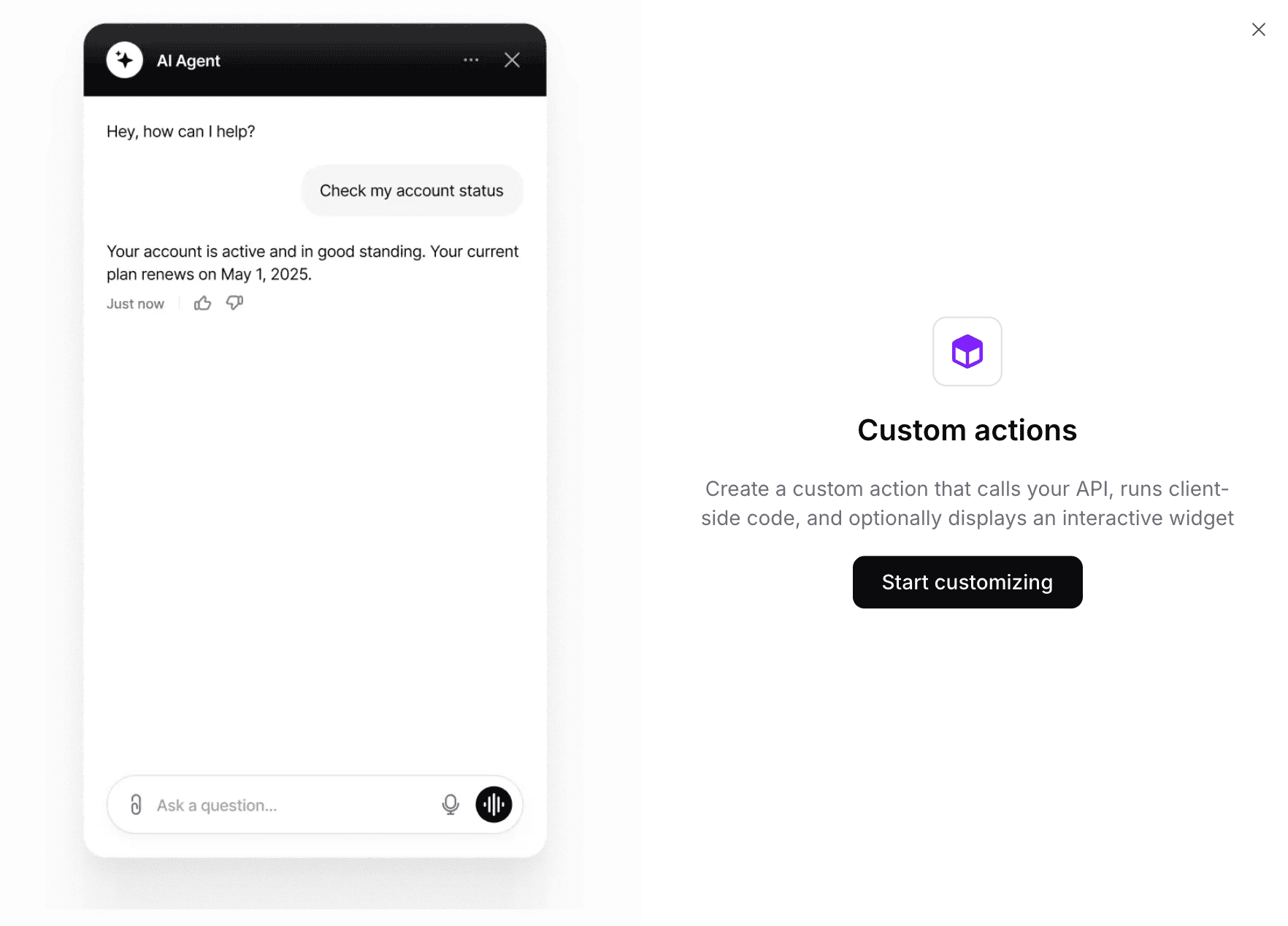 Create a custom action in Chatbase