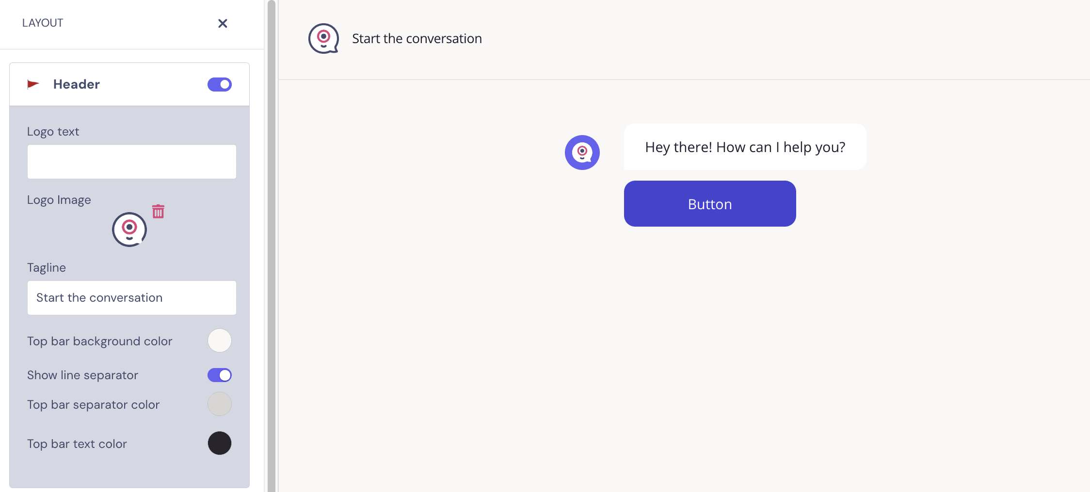 Customize the look of your chat widget in Landbot